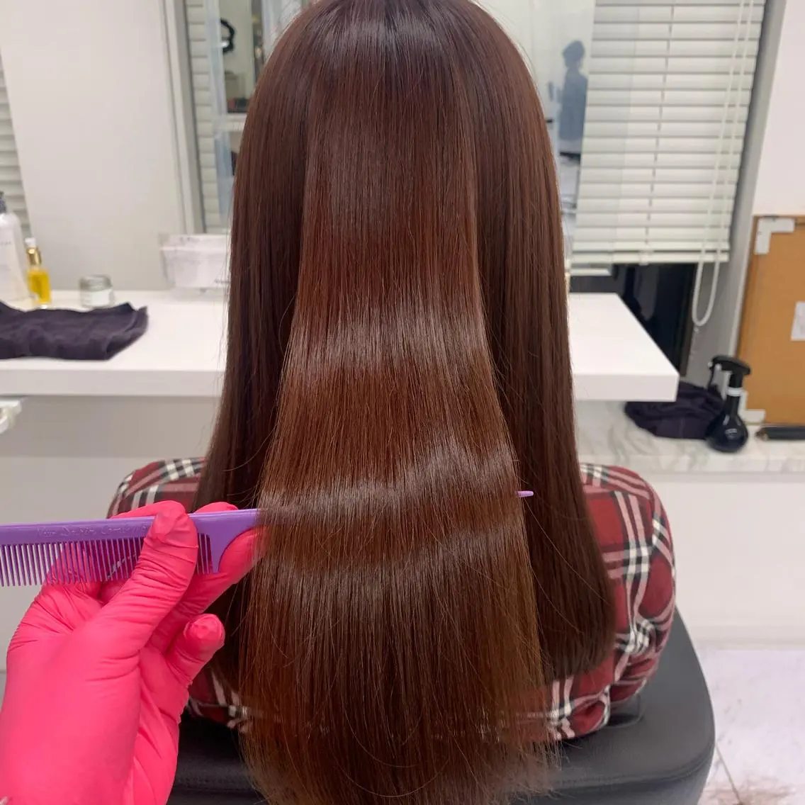 ロング カラー ヘアアレンジ トリートメント 酸熱トリートメント 美髪矯正/透明感カラ ー🫧YUUKI🫧のヘアスタイル