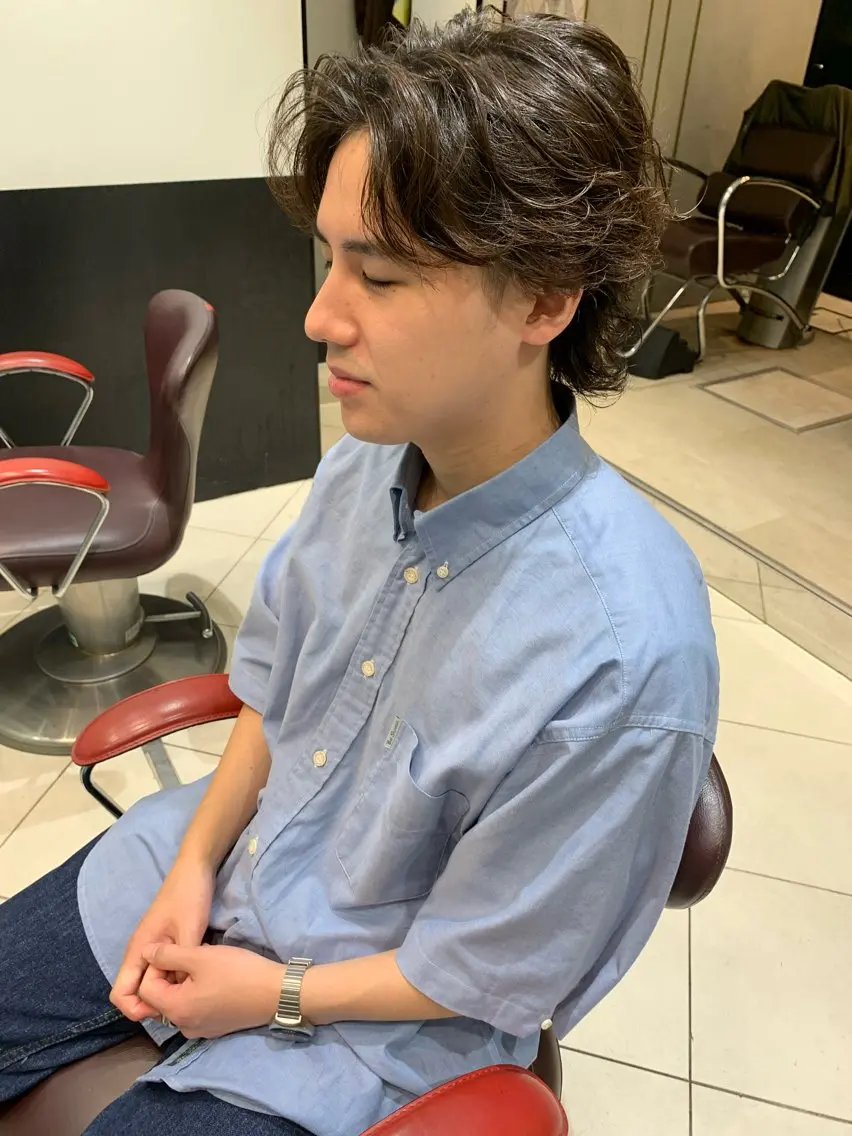 メンズ カット パーマ トリートメント ヘアセット ✨上村 潤平✨メンズヘア✨のヘアスタイル