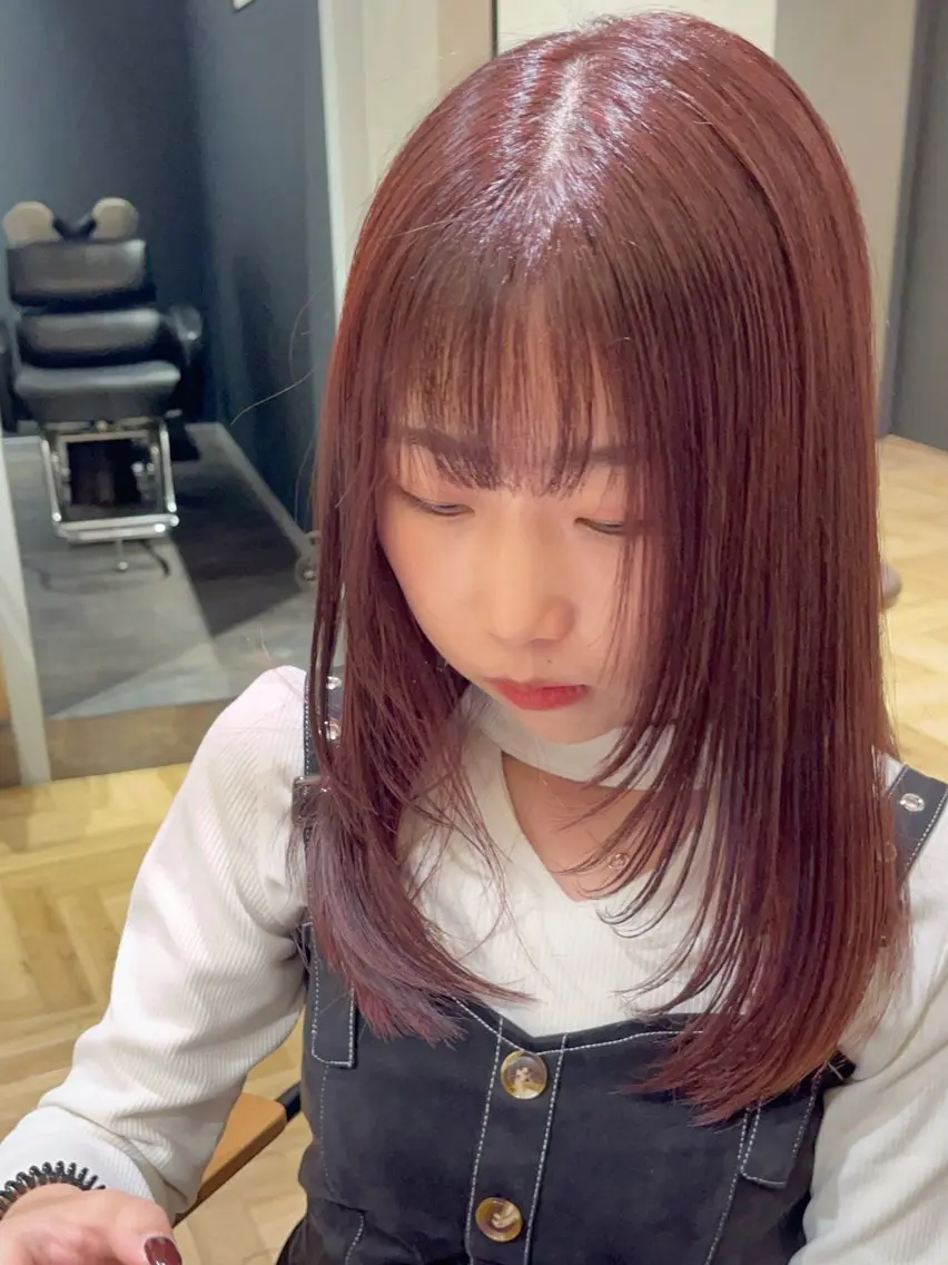 ロング 顔まわりレイヤー レイヤーカット GIEN 末吉 海斗のヘアスタイル