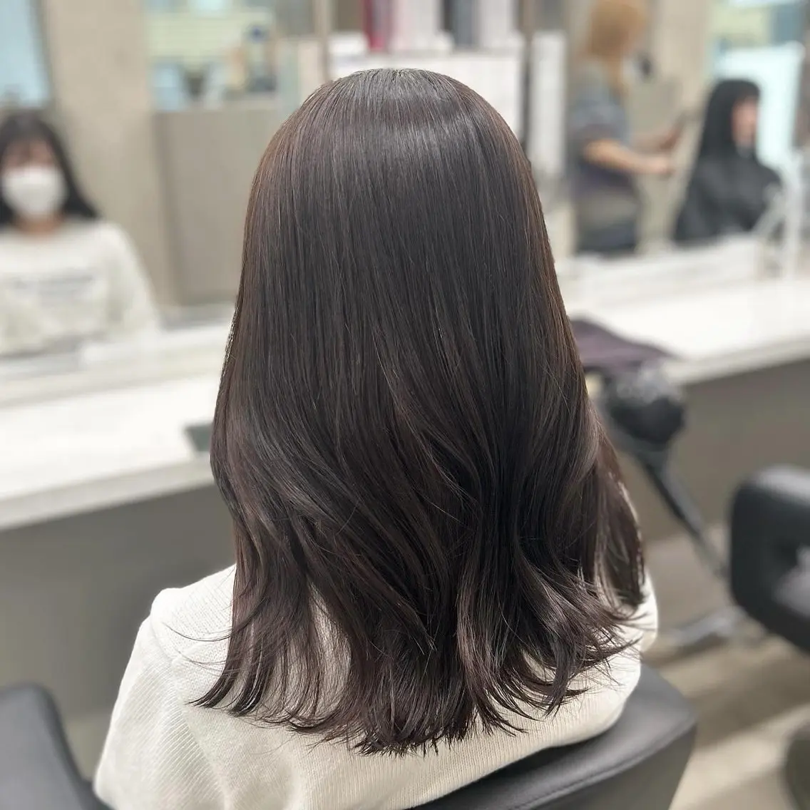ロング カラー パーマ ヘアアレンジ メンズ キッズ ブリーチなしカラー/ ブラウン/レイヤーのヘアスタイル