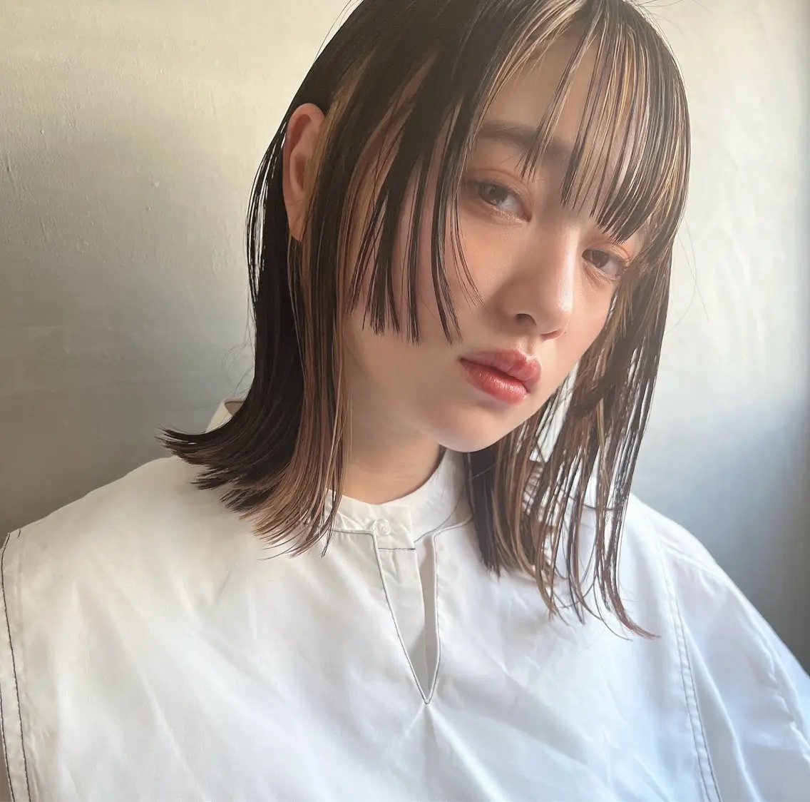 ミディアム 水野 恵里加のヘアスタイル