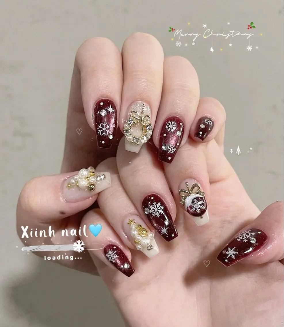 ネイル ブラウン チークネイル 桜ネイル 長さ出し フットネイル ハンドネイル XIINH NAIL SALONのネイルデザイン