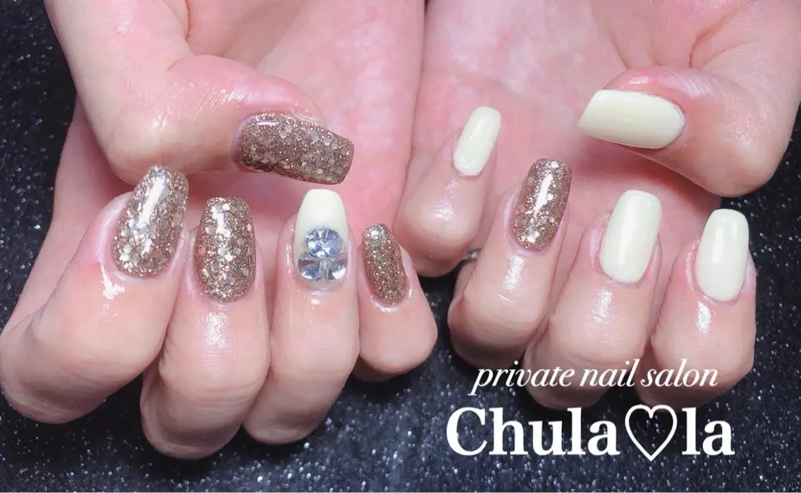 ネイル ストーンネイル ハンドネイル Chula♡la 豊見城市高安のネイルデザイン