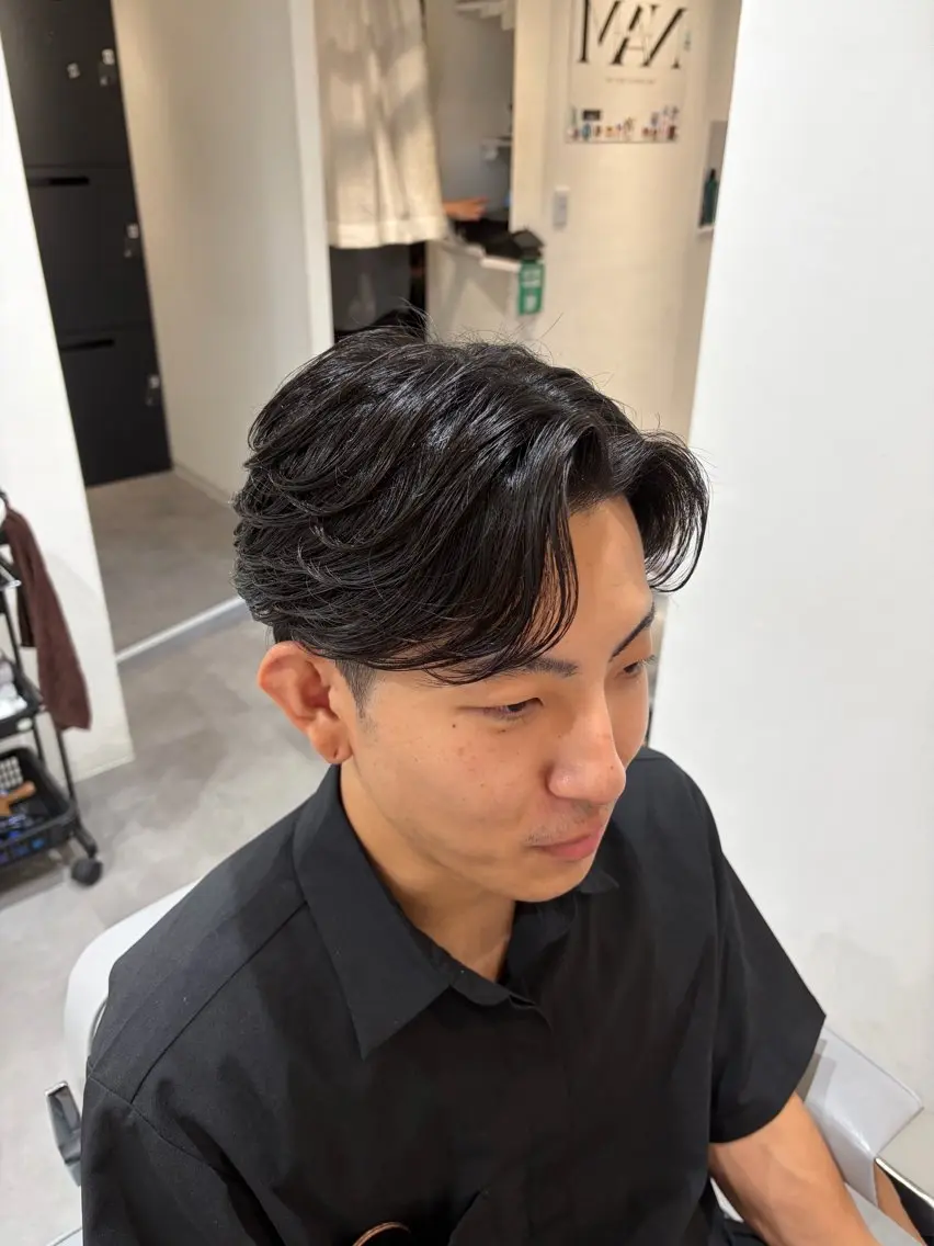 ショート パーマ メンズ カット パーマ メンズ特化･フェザー パーマ コウタロウのヘアスタイル
