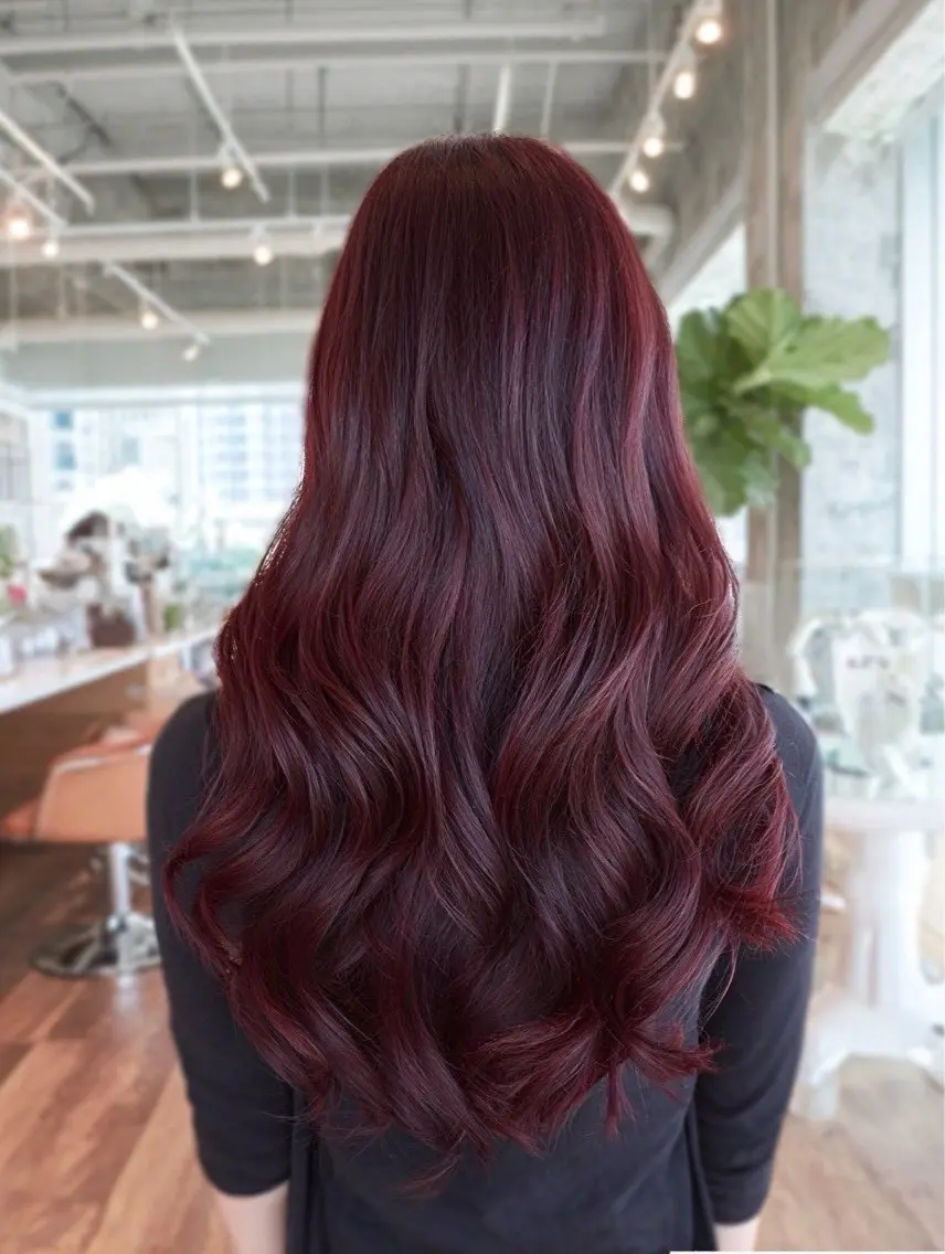 ロング カラー ヘアカラー 🍒モテ暖色カラー × うる艶✧ ゆなのヘアスタイル