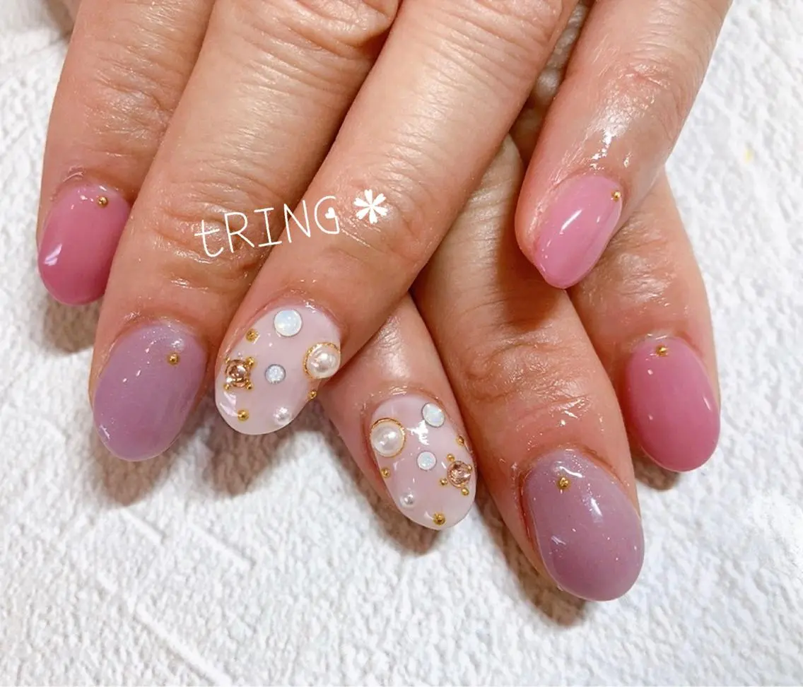 ネイル ハンドネイル tRING* しいの木台のネイルデザイン