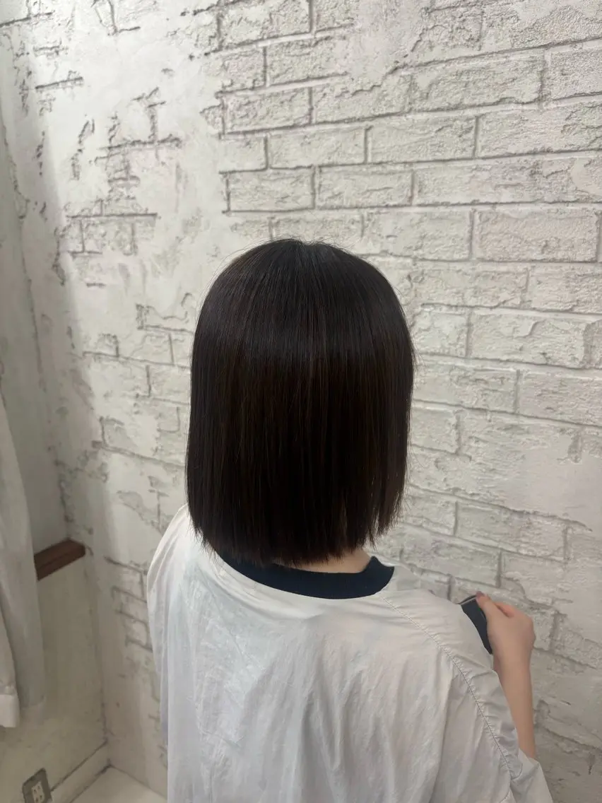 ミディアム 縮毛矯正 艶カラー/縮毛矯正 🩶Kai🐏のヘアスタイル