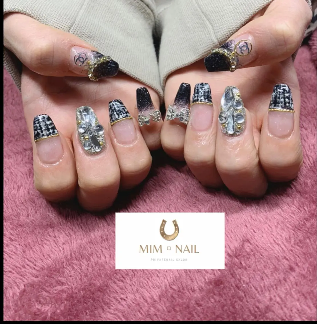ネイル フレンチネイル スカルプネイル ツイードネイル *･*MIMnail 1号店･*:･*のネイルデザイン