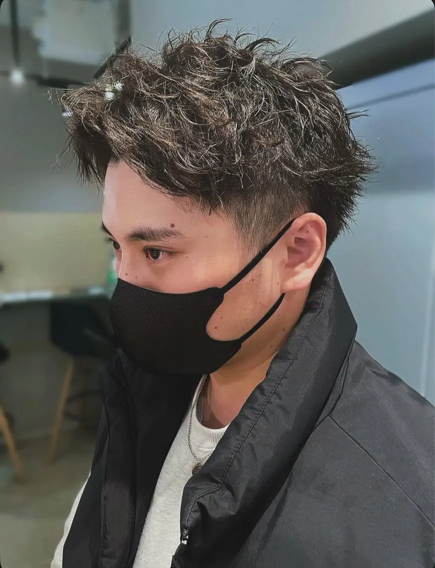 ショート パーマ ショートヘア メンズ特化❗️ 楠見綾太郎のヘアスタイル