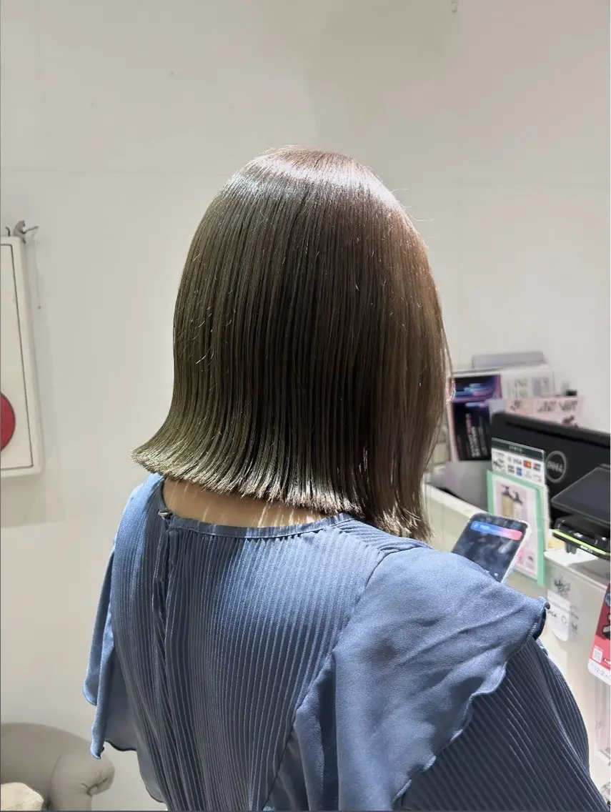 ショート カラー ヘアアレンジ カット ヘアカラー 吉水 彩乃 /ボブ/艶感カラーのヘアスタイル