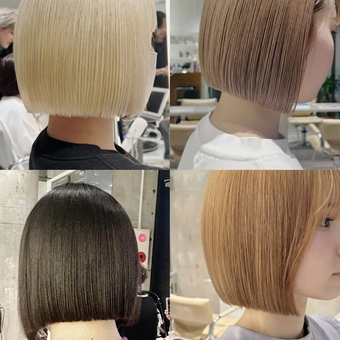 ミディアム 切りっぱなしボブ ボブ 小顔カット カット ヘアカラー aika  ★ 無料ショート★のヘアスタイル