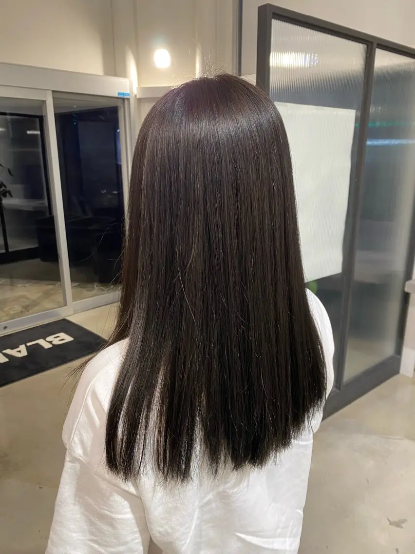 セミロング カラー ブラウンカラー MINENO🌼 ブリーチ⭐️カットのヘアスタイル