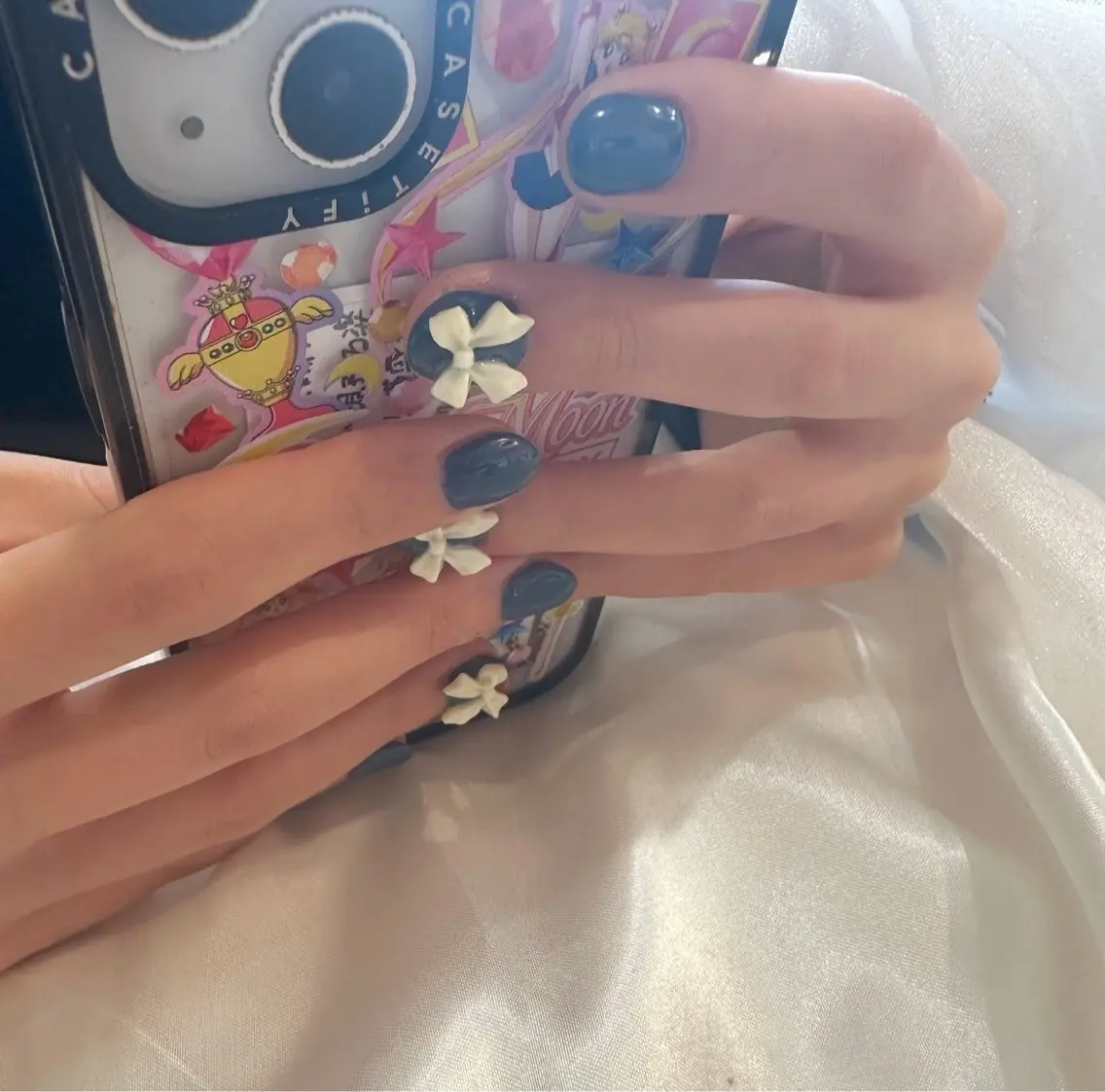 ネイル ネイビー ワンカラーネイル ハンドネイル sara : salon ELVIのネイルデザイン
