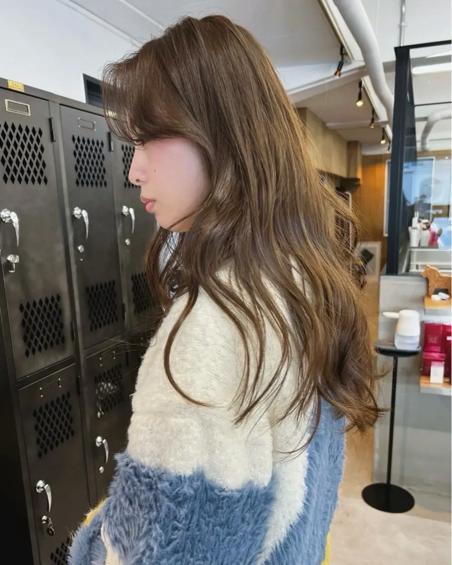 【ブリーチ無しでも透明感🩵】透明感カラー+Aujua4STEPトリートメント🩵の写真