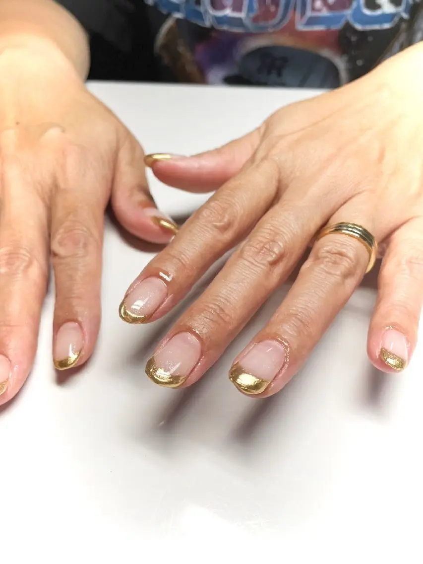 ネイル フレンチネイル ミラーネイル ハンドネイル JULIE NAILのネイルデザイン