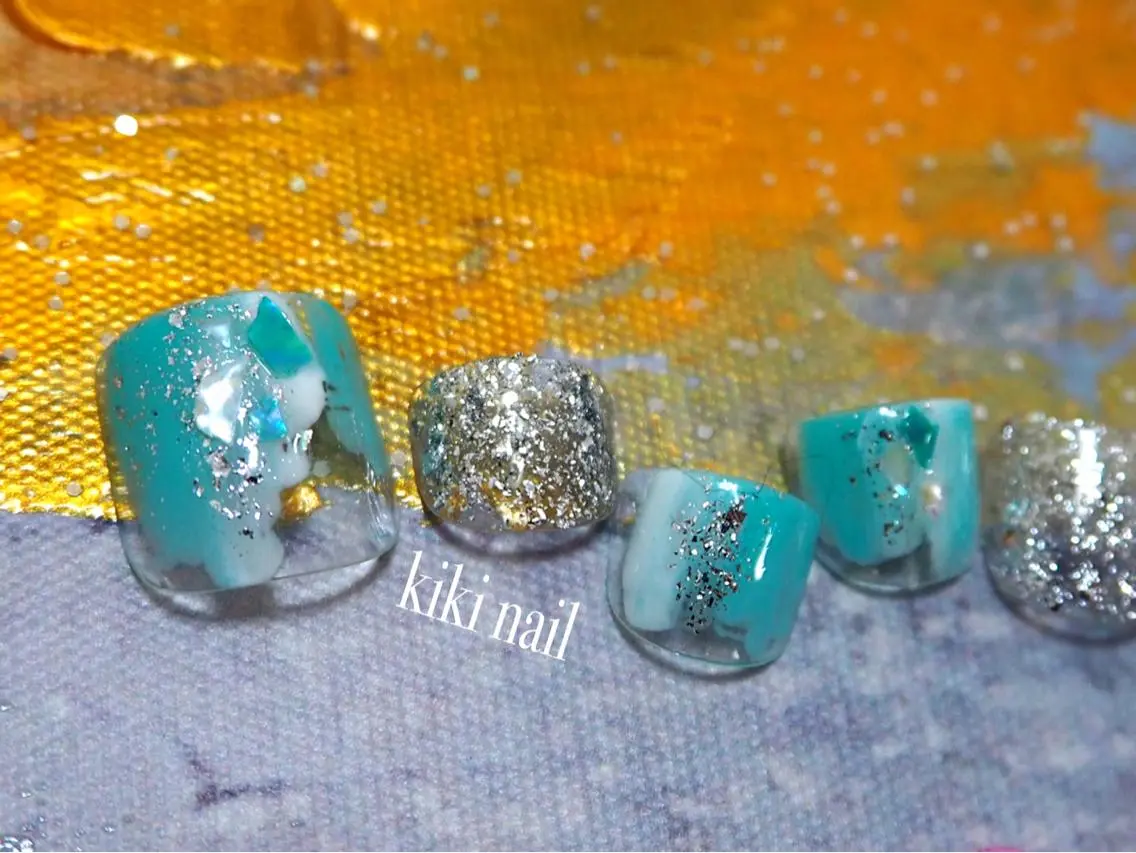 ネイル フットネイル kiki nail &brow二子玉川のネイルデザイン