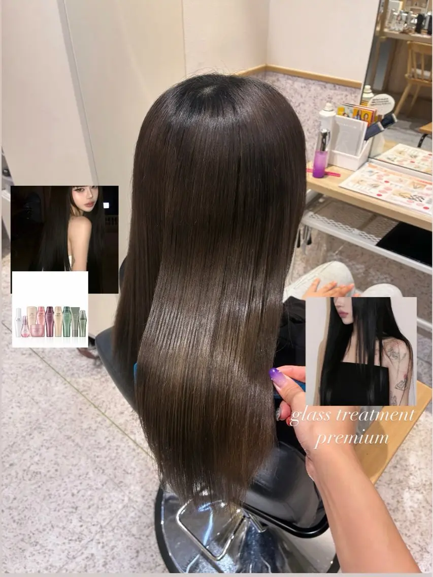 ロング 髪質改善 トリートメント トリートメント 艶カラー&カット/ ほんだあみ (♡)のヘアスタイル