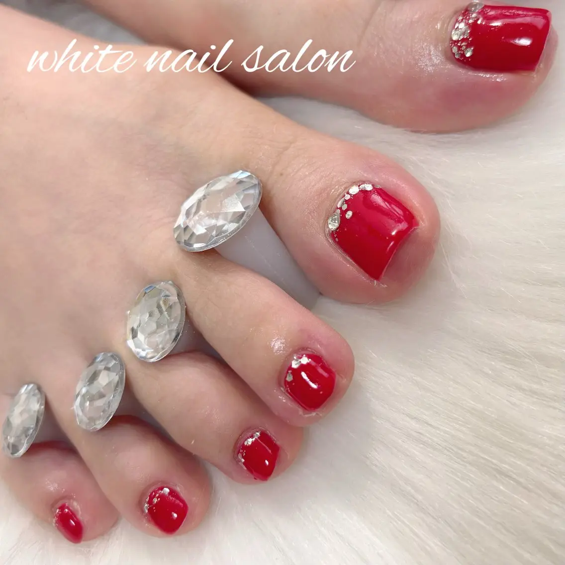 ネイル フットネイル マグネットネイル フットネイル white nail salonのネイルデザイン