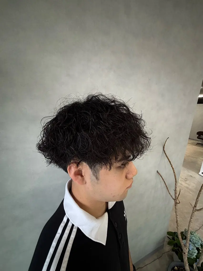 カット＋波巻きスパイラルの写真