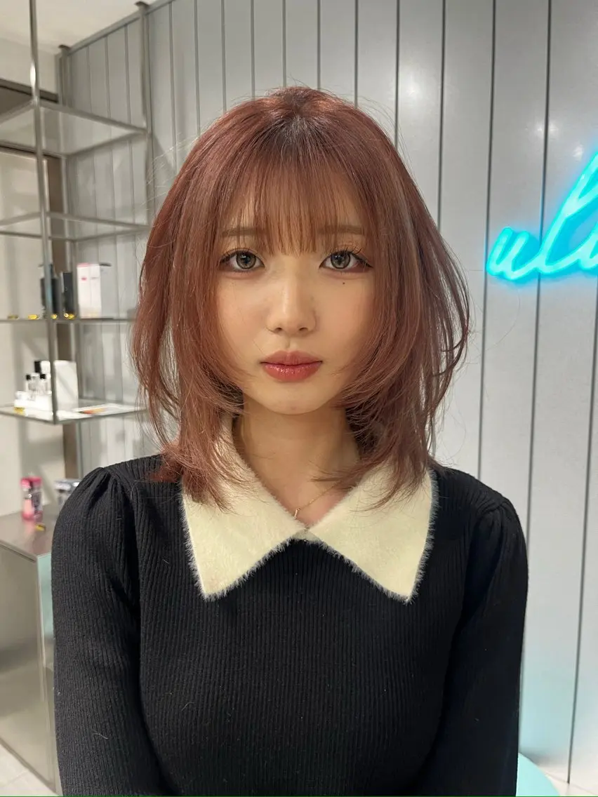 ミディアム カット ヘアカラー 森 翔聖のヘアスタイル