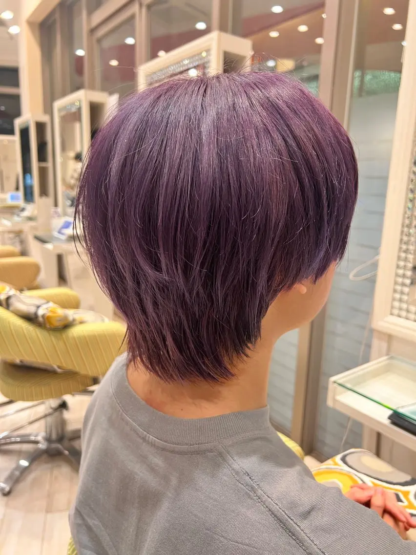 ショート ショートヘア ウルフカット カット ヘアカラー メンズ特化☝️添田 好恵のヘアスタイル