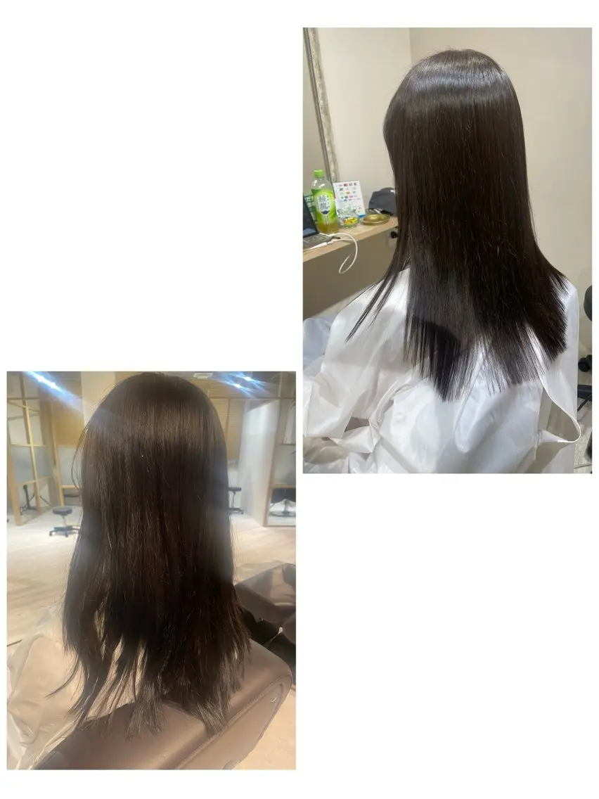 【ミニモ限定】カラー後、縮毛矯正後のメンテナンスにおススメ⭐️ヘアテンダー髪質改善トリートメントの写真