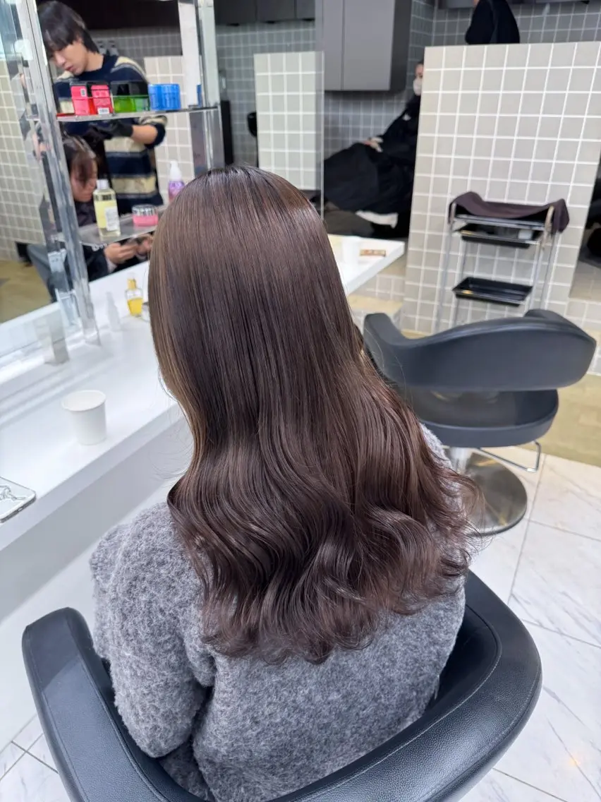 セミロング カラー ヘアアレンジ Over hair_ misakiのヘアスタイル