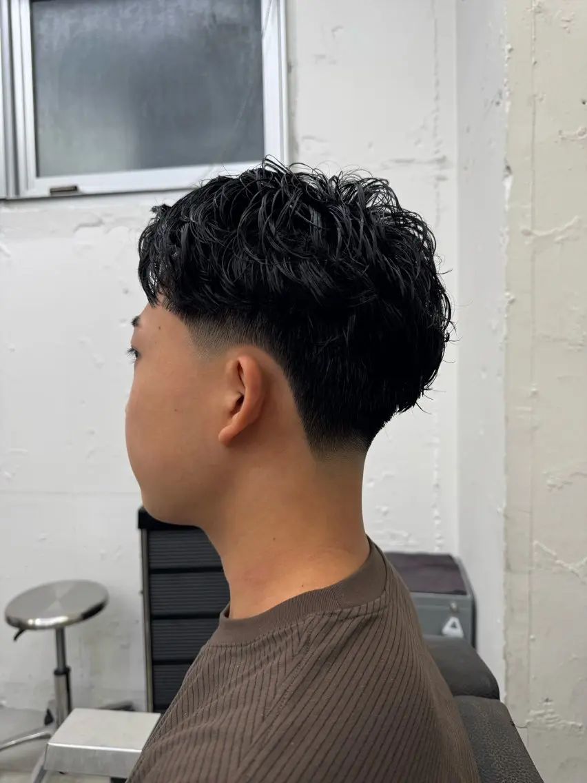 ショート パーマ メンズ フェードカット メンズパーマ カット パーマ トリートメント 💈メンズ特化💈 TASUKUのヘアスタイル