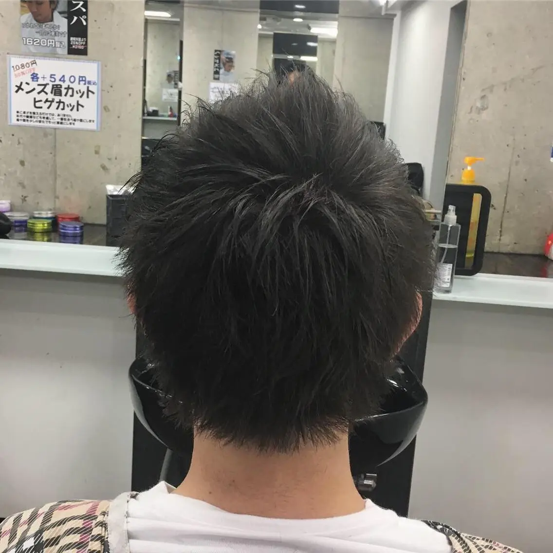 ショート カラー メンズ アッシュ アッシュグレー 前田賢生 ご新規様はNGのヘアスタイル