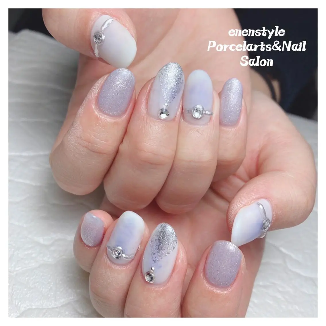 ミディアム ネイル 🐾enen style 🐾のネイルデザイン