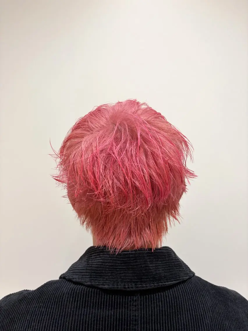 カラー メンズ メンズブリーチ ブリーチ ピンクカラー 🫧艶髪ボブ🫧 チカのヘアスタイル