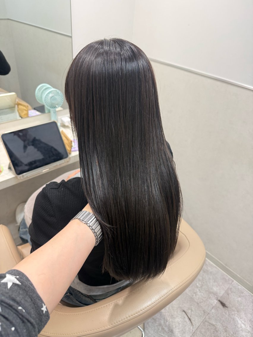 ミディアム カラー ヘアカラー トリートメント ショコラ🤎チョコ 🍫マロン🌰暗髪のヘアスタイル