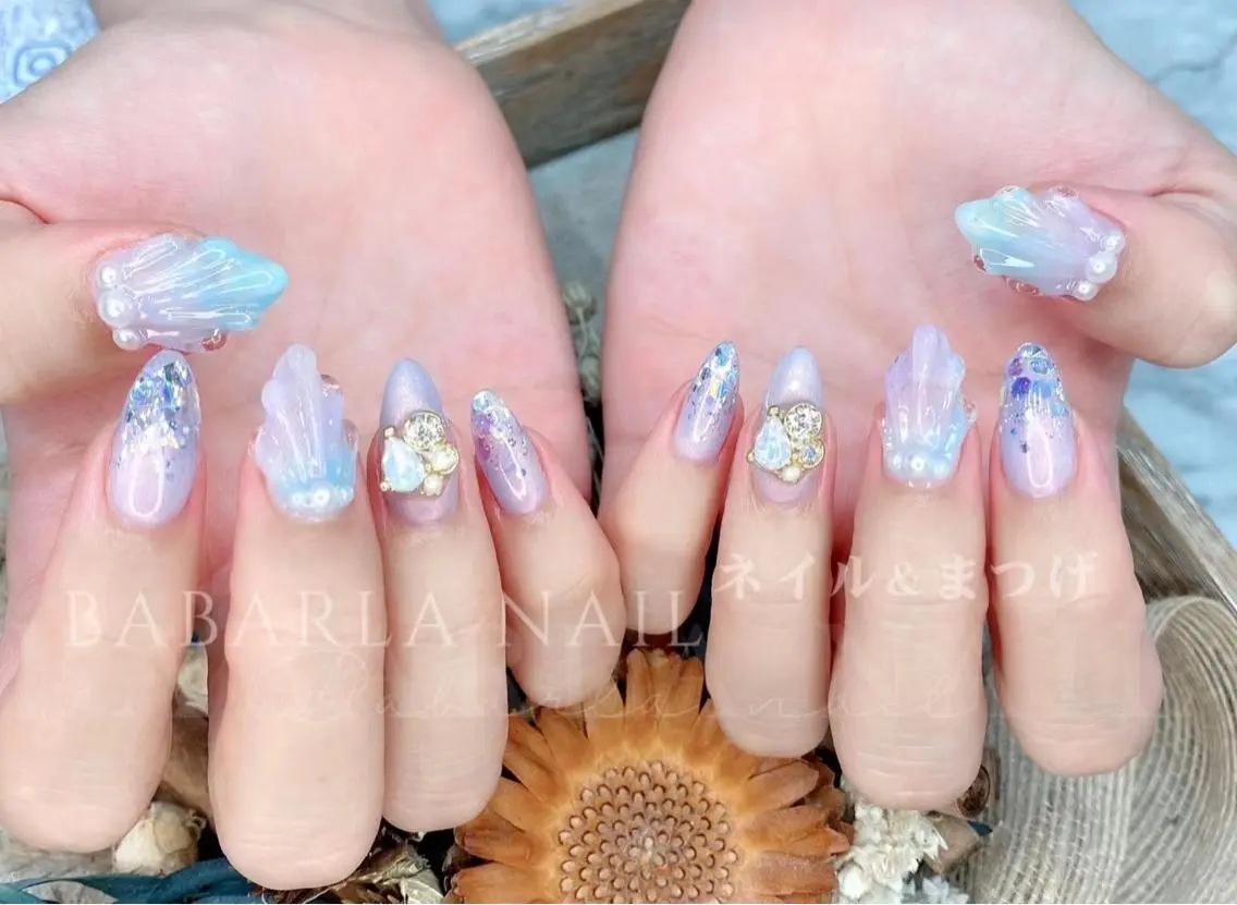 ネイル グラデーション ぷっくりネイル Babarla nailのネイルデザイン