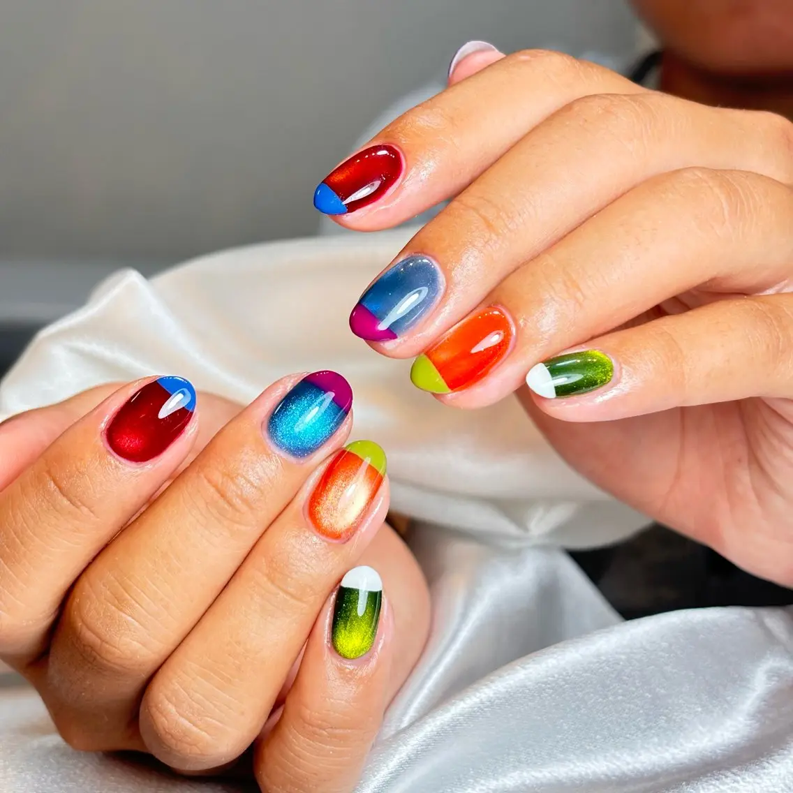 ネイル 桜ネイル 長さ出し フレンチネイル 韓国ネイル マグネットネイル ハンドネイル Kiwami nailsalonのネイルデザイン