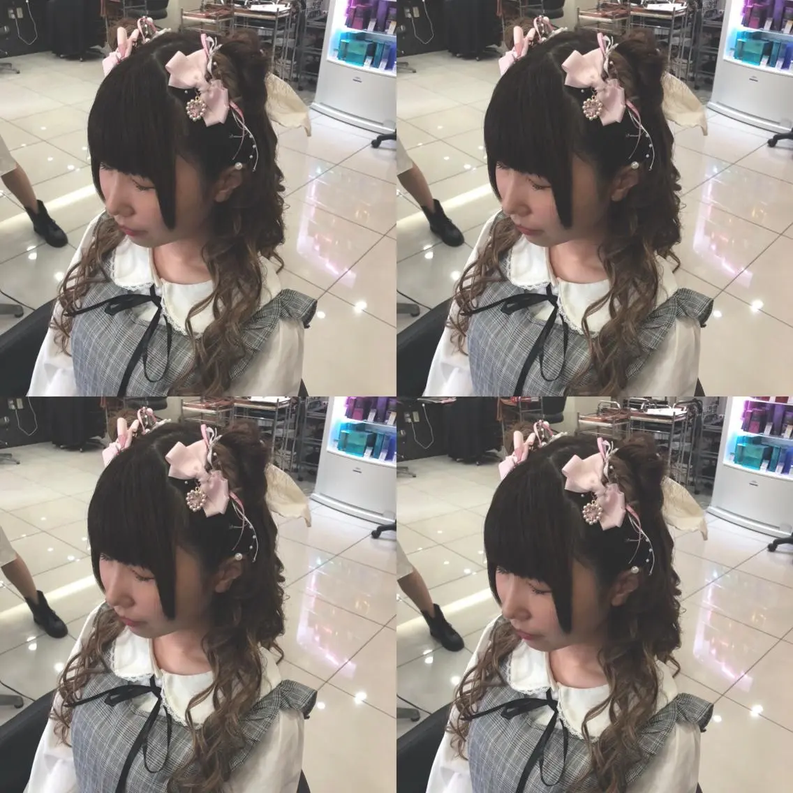 ロング カラー ヘアアレンジ お団子ヘア ヘアセット 🌷MAYU 🌷のヘアスタイル