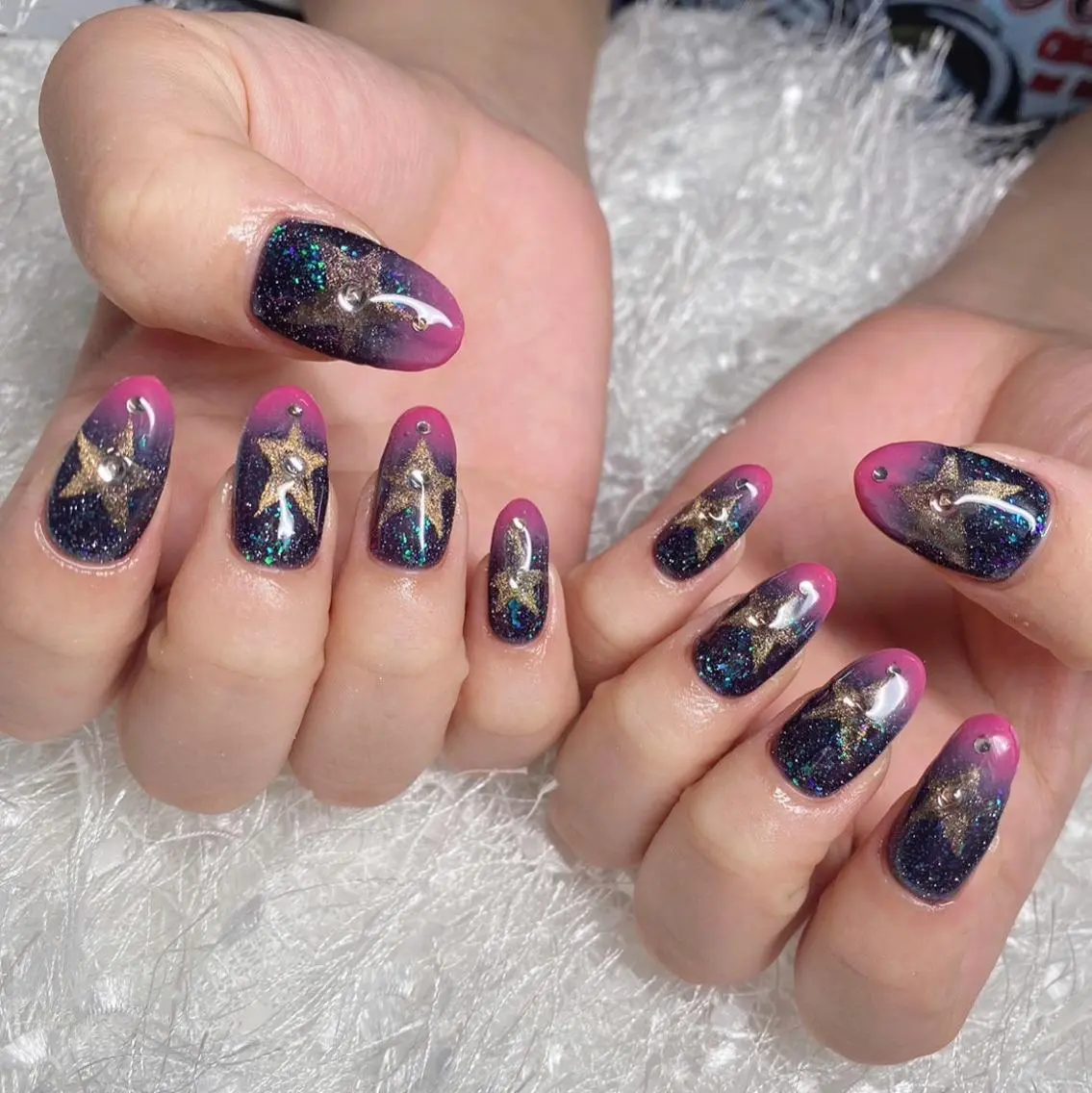 ネイル 長さ出し ジェルネイル グラデーション 韓国ネイル マグネットネイル ハンドネイル Nail&eye Belire 新宿のネイルデザイン