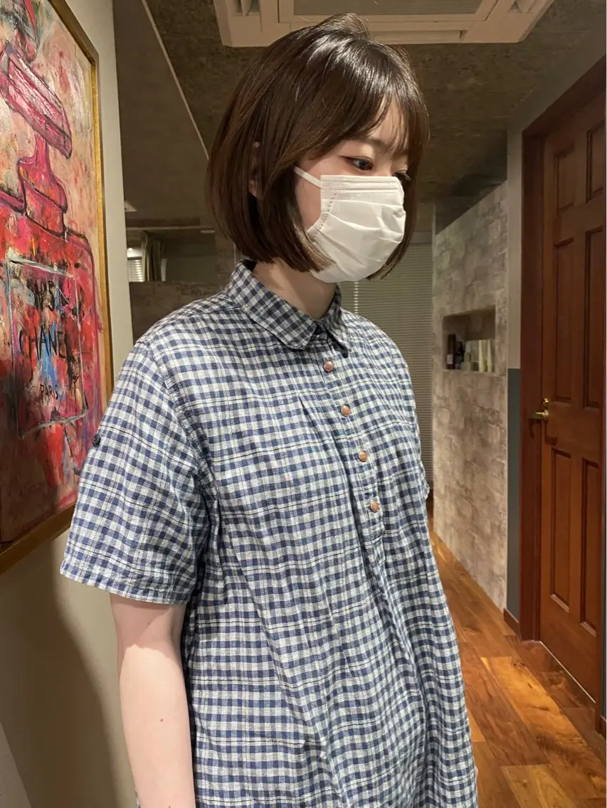 ショート カラー パーマ 似合わせカット カット ヘアカラー 縮毛矯正 トリートメント mai / linoah˚✧のヘアスタイル