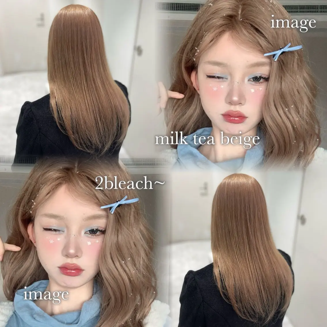 ロング カラー ヘアカラー トリートメント ヘアセット 色落ち綺麗🩰ハイ トーン🎀RINKAのヘアスタイル