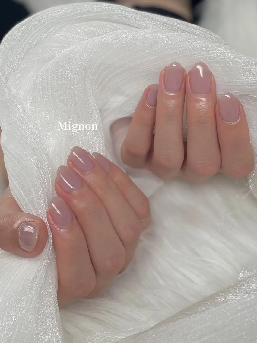 ネイル オフィスネイル ワンカラーネイル シンプルネイル ハンドネイル Mignon nail salonのネイルデザイン