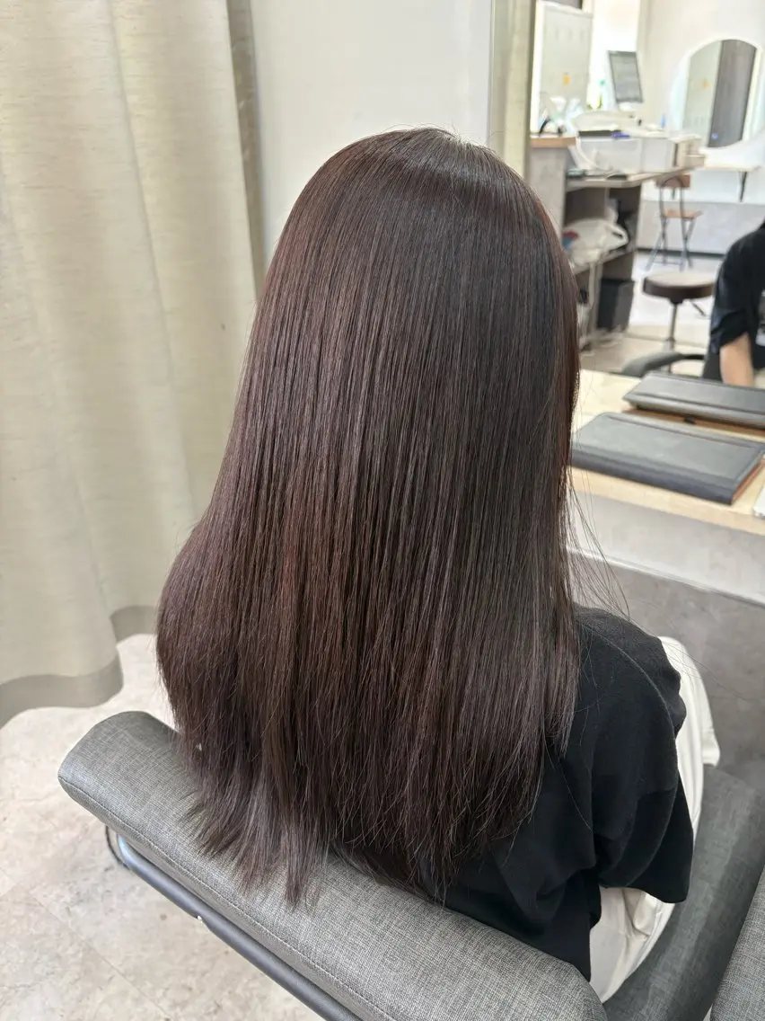 セミロング ヘアカラー トリートメント TELA HAIR 店長　塩田のヘアスタイル