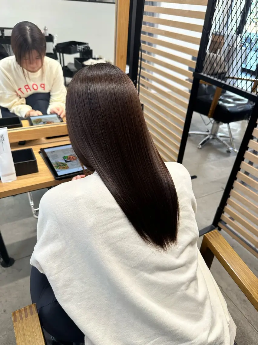 セミロング 髪質改善 トリートメント ひろし/髪質改善/ 縮毛矯正/透明感✨のヘアスタイル