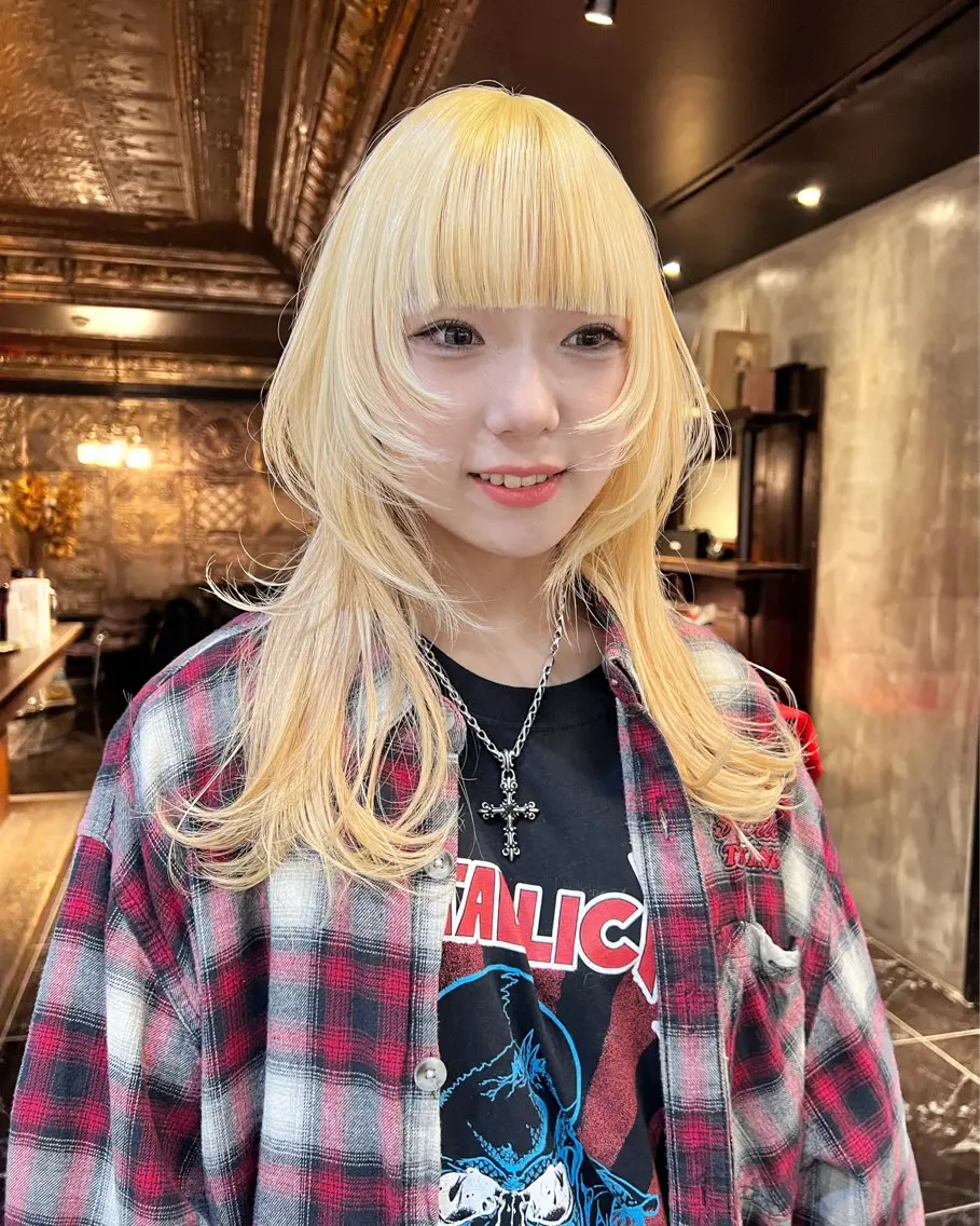ロング カラー カット ヘアカラー 圧倒的デザイン力 店長🎨RENAのヘアスタイル