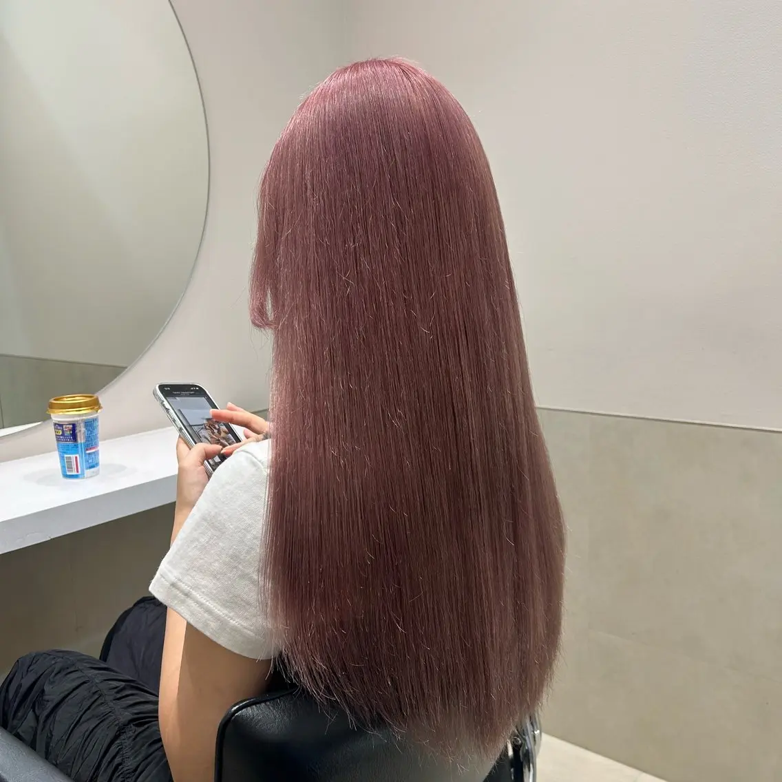 セミロング カラー ヘアアレンジ ヘアカラー トリートメント mai🍑暖色カラー /レイヤー💖のヘアスタイル