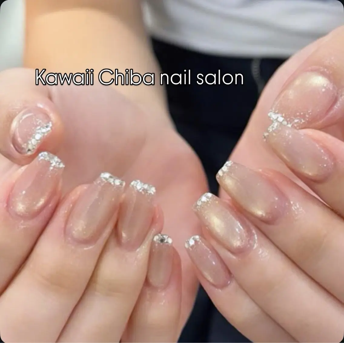 ネイル 長さ出し フレンチネイル ジェルネイル ガーリー 韓国ネイル Kawaii Chiba nailのネイルデザイン