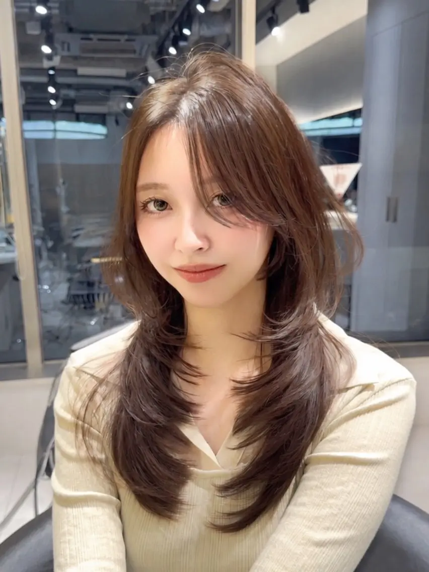 ロング レイヤーカット 佐渡優 365連勤する美容師のヘアスタイル