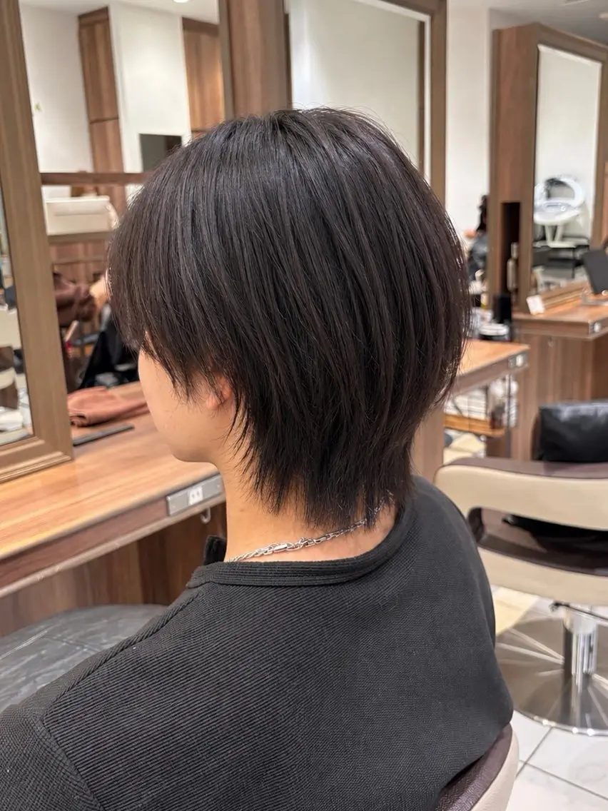 メンズ カット 縮毛矯正 🩵茗荷谷で1番 パーマ巻いてる萌🩵のヘアスタイル