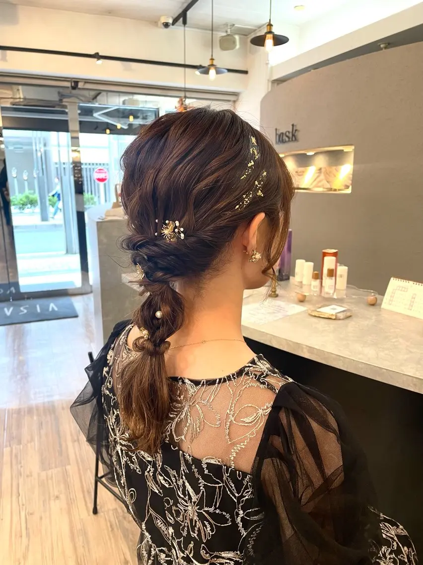 ヘアアレンジ ヘアセット VISAGE ba.sk 金子詩帆のヘアスタイル