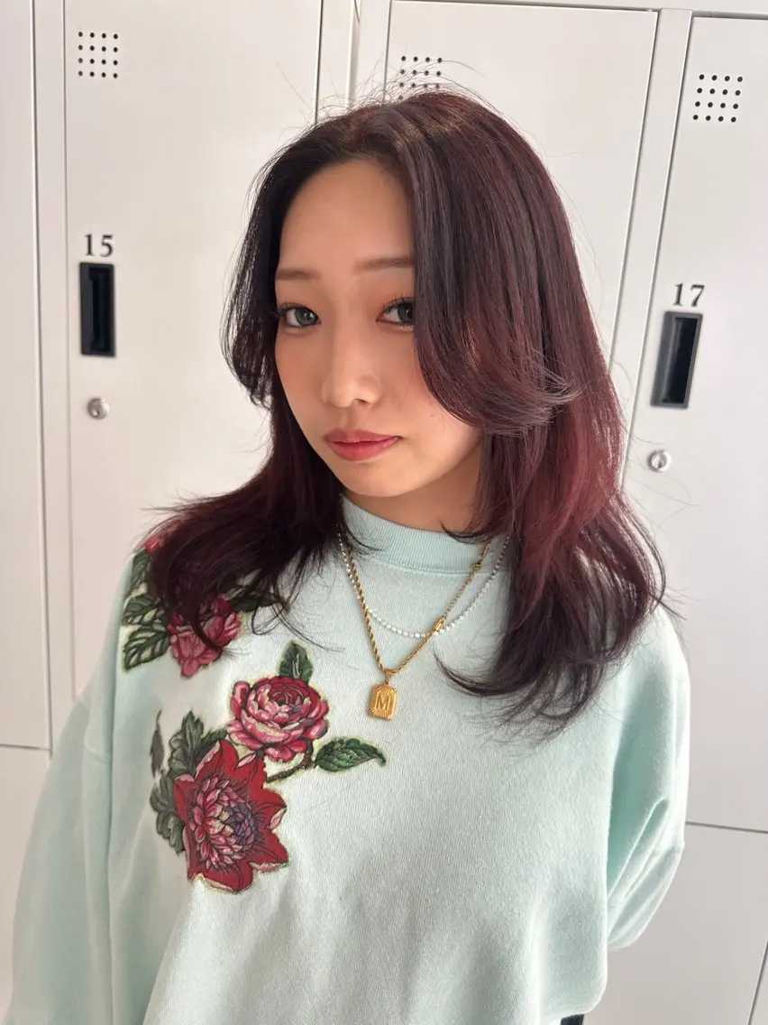 ミディアム カット ヘアカラー トリートメント 🎀韓国/髪質改善 長野美和🎀のヘアスタイル