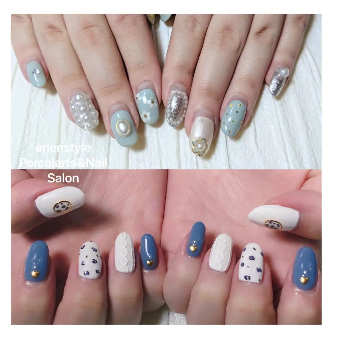 ミディアム ネイル 🐾enen style 🐾のネイルデザイン