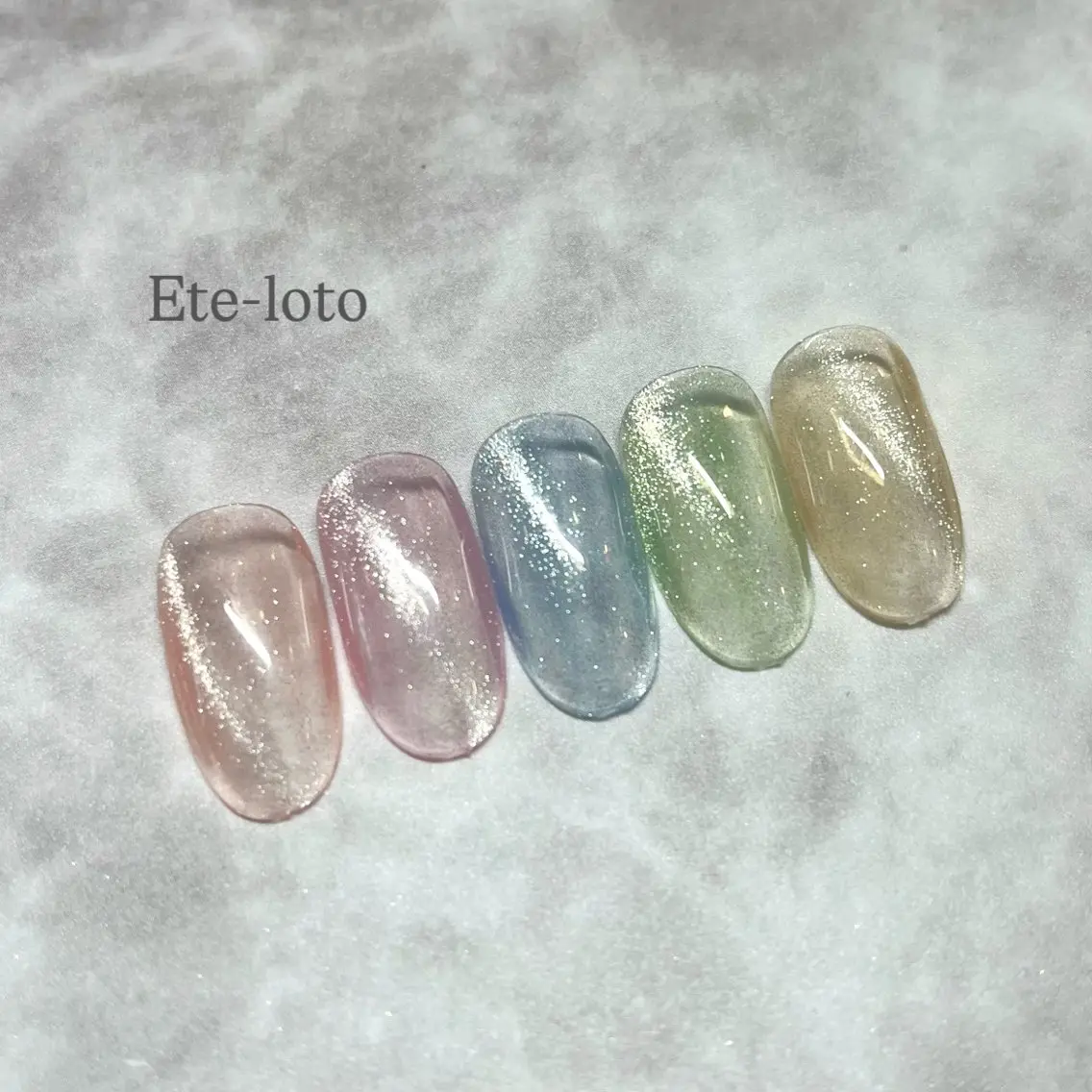 ネイル ジェルネイル キラキラネイル マグネットネイル マグネットワンカラー ワンカラーネイル ハンドネイル nail bar Ete-lotoのネイルデザイン
